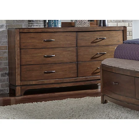 6 Drawer Dresser with Tapered Feet